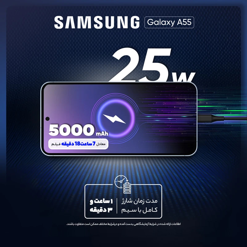 گوشی موبایل سامسونگ مدل Galaxy A55 دو سیم کارت ظرفیت 256 گیگابایت و رم 8 گیگابایت - ویتنام