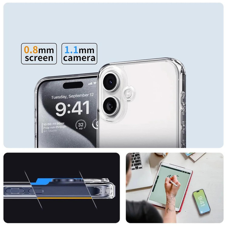 کاور مدل ژله ای شفاف مناسب برای گوشی موبایل اپل iPhone 16