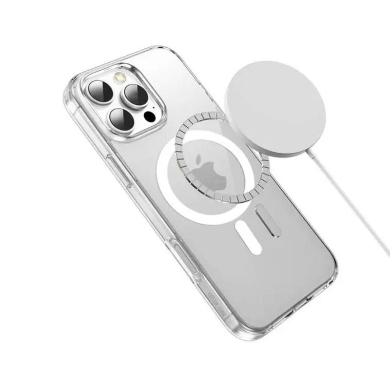 کاور مدل شفاف مگ سیف دار مناسب برای گوشی موبایل اپل iphone 16 promax