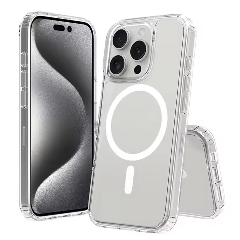 کاور مدل شفاف مگ سیف دار مناسب برای گوشی موبایل اپل iphone 16 promax