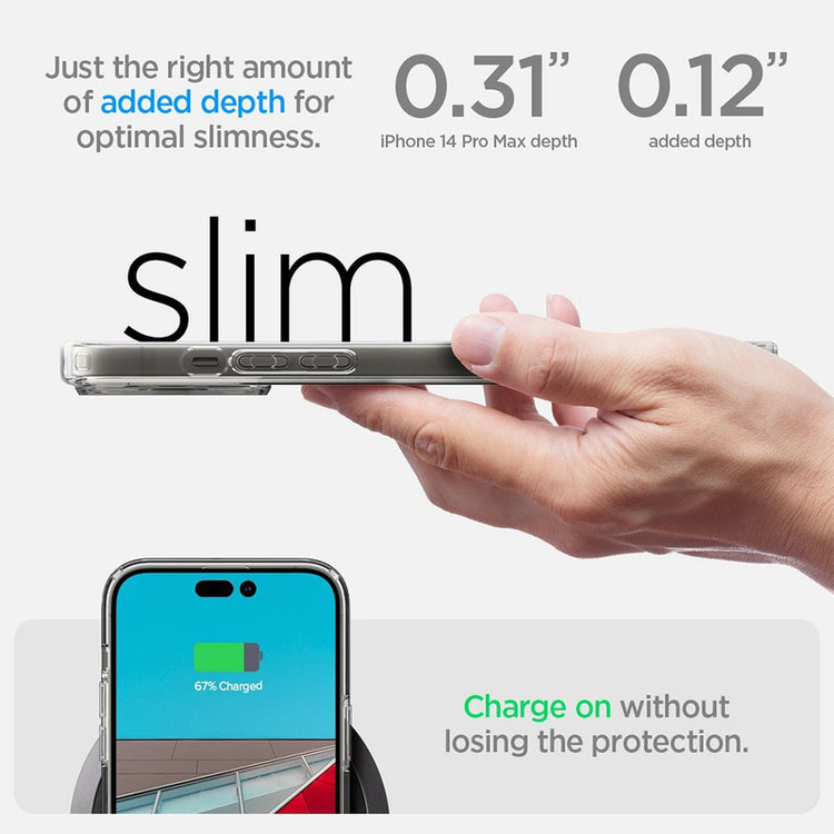 کاور اسپیگن مدل Crystal Hybrid Mag مناسب برای گوشی موبایل اپل iPhone 14 Pro Max