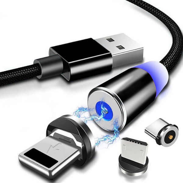 کابل تبدیل USB به microUSB/ لایتنینگ /USB-C سنتکس مدل CSM02 طول 2 متر