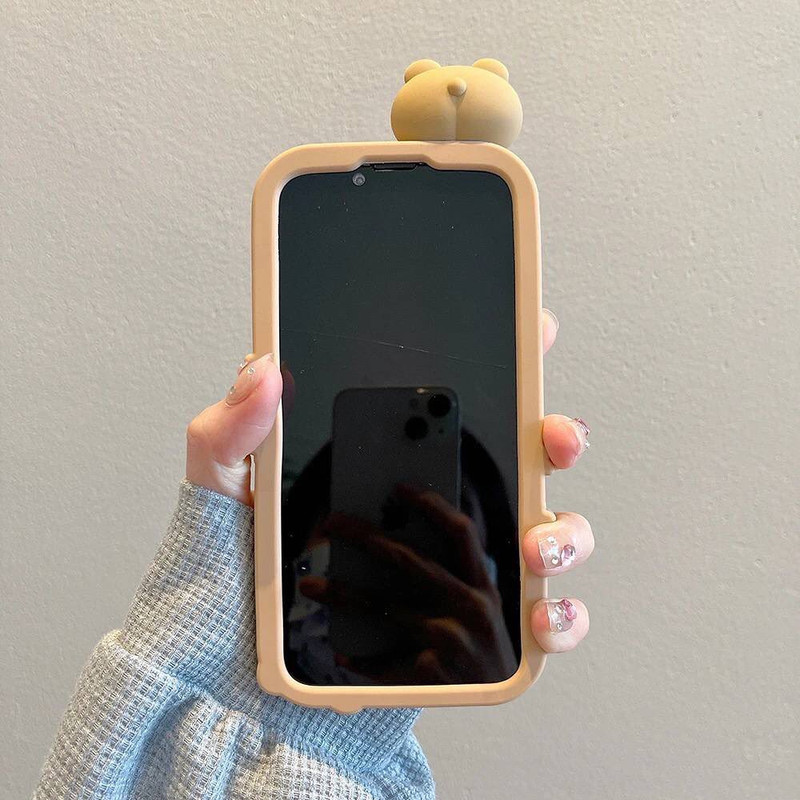 کاور طرح خرس بیسکویتی مناسب برای گوشی موبایل اپل IPHONE 15 PRO MAX