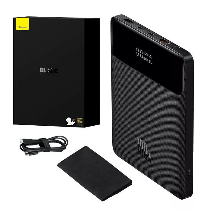 پاوربانک بیسوس مدل BALDE HIGH POWER DIGITAL DISPALY PPBL000201 100W ظرفیت 20000 میلی آمپر ساعت