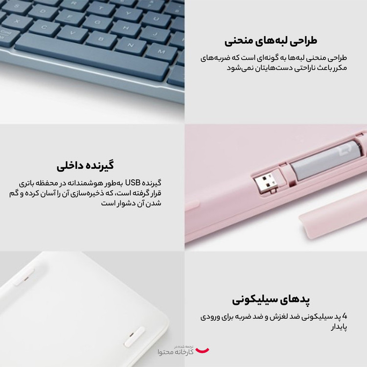کیبورد بی سیم شیائومی مدل XMBXJP01YM، سوییچ ممبران، Tenkeyless