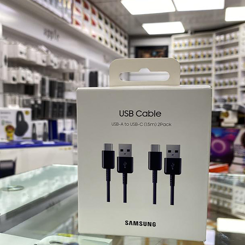 کابل تبدیل USB به USB-C سامسونگ مدل EP-DG930 طول 1.5 متر بسته 2 عددی
