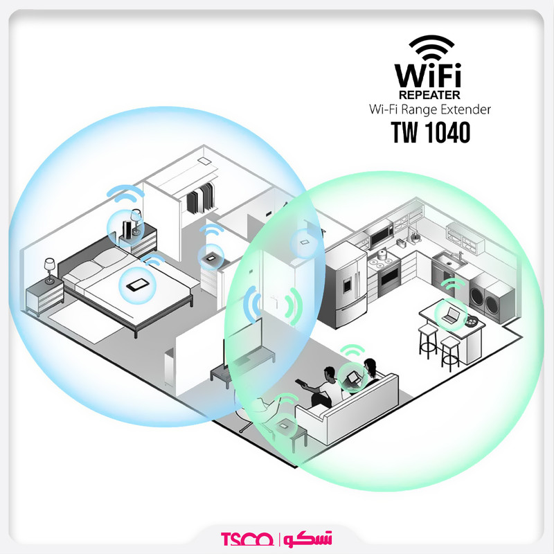 توسعه دهنده بیسیم تسکو مدل TW 1040