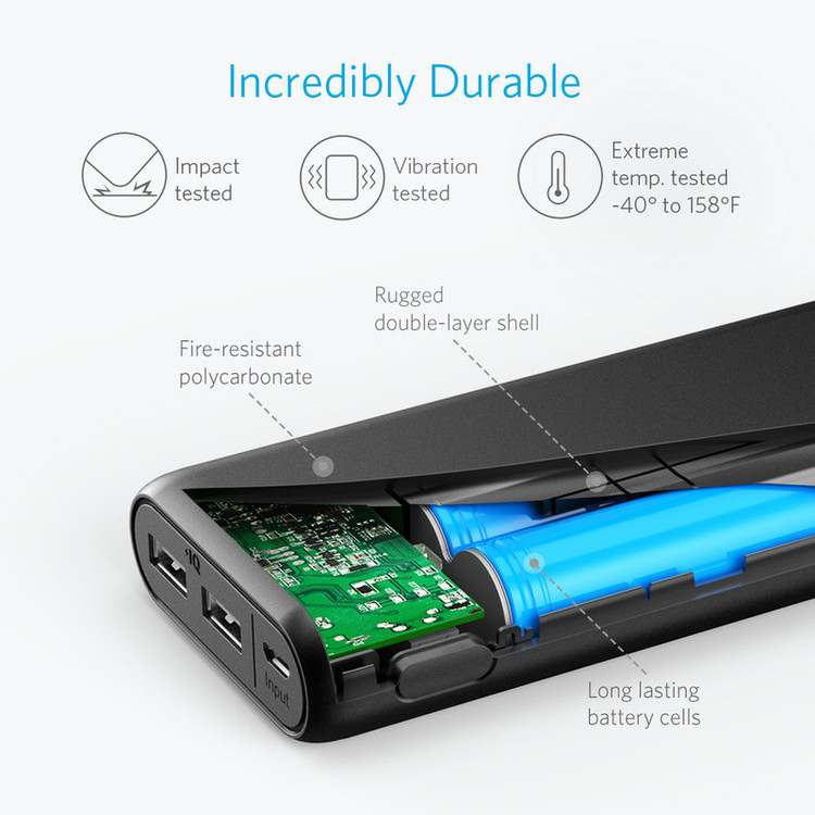 پاوربانک انکر مدل A1252 PowerCore ظرفیت 15600 میلی آمپر ساعت
