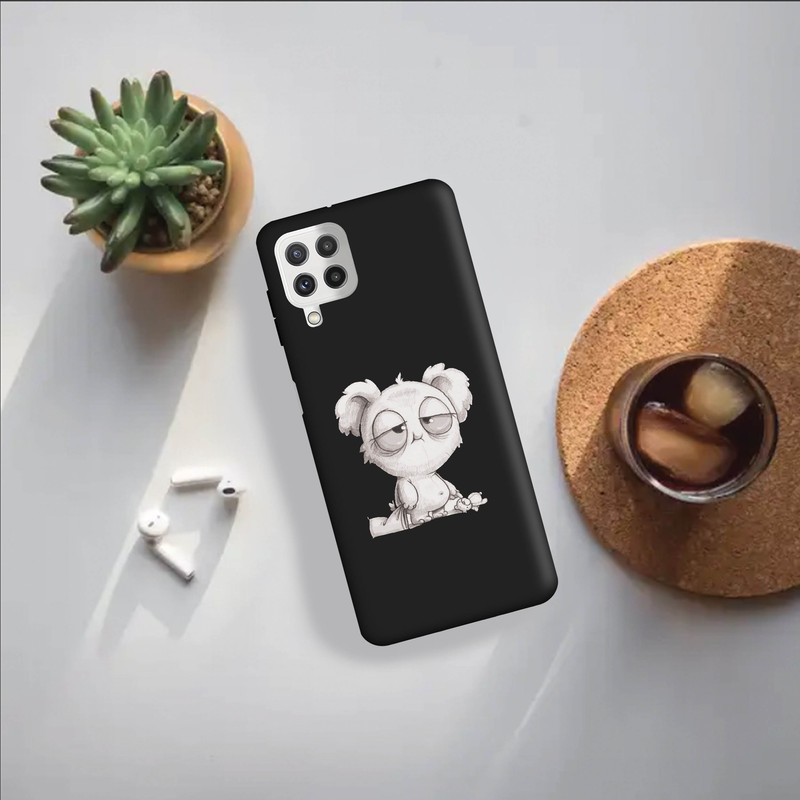 کاور طرح خرس خوابالو کد 284 مناسب برای گوشی موبایل سامسونگ Galaxy A22 4G