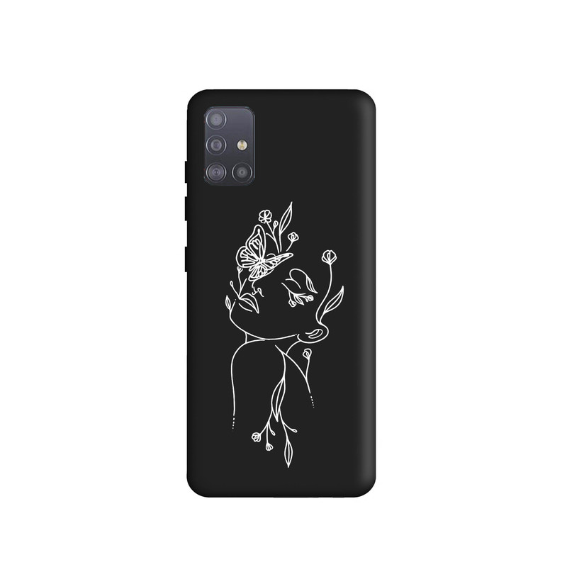 کاور طرح مینیمال دختر کد 360 مناسب برای گوشی موبایل سامسونگ Galaxy A51