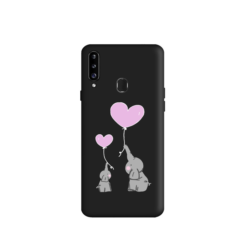 کاور طرح فیل قلب صورتی کد s1823 مناسب برای گوشی موبایل سامسونگ Galaxy A20s