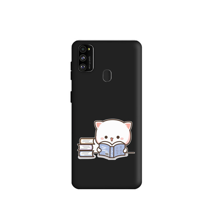 کاور طرح گربه و کتاب کد y3729 مناسب برای گوشی موبایل سامسونگ Galaxy M30s / m21