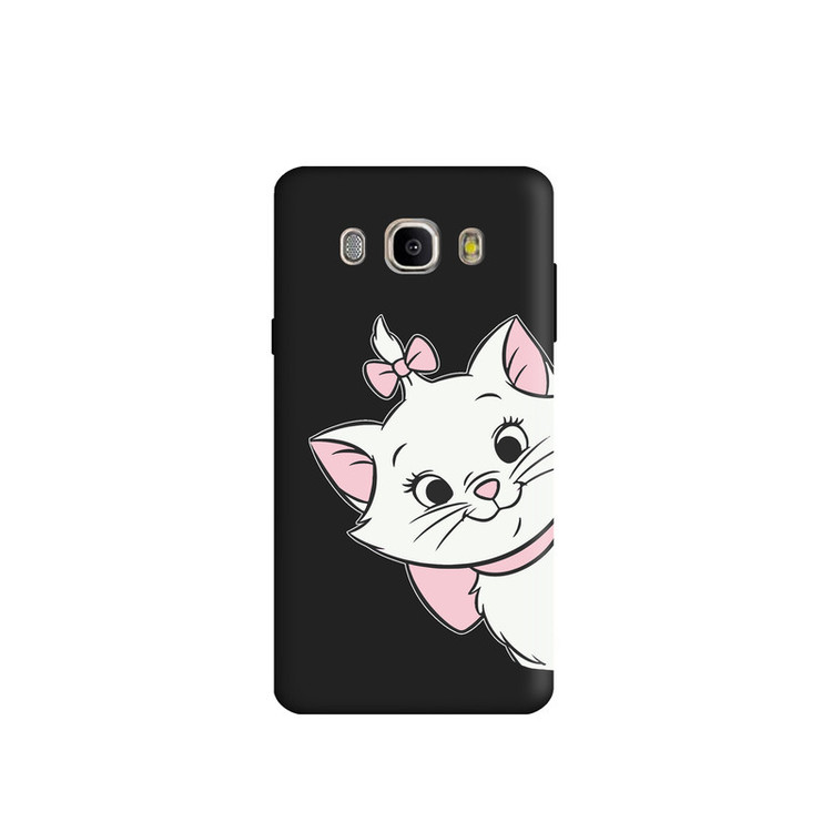 کاور طرح گربه سفید صورتی کد s2491 مناسب برای گوشی موبایل سامسونگ Galaxy J5 2016 / j510