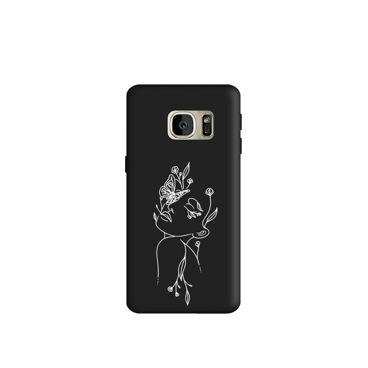 کاور طرح مینیمال دخترانه کد y5667 مناسب برای گوشی موبایل سامسونگ Galaxy S7