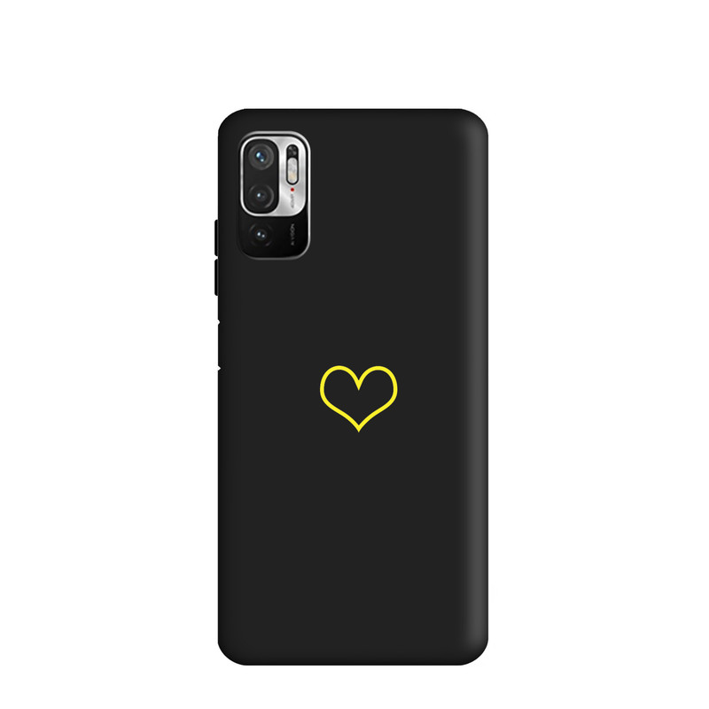 کاور طرح قلب زرد کد y9375 مناسب برای گوشی موبایل شیائومی Redmi Note 10 5G