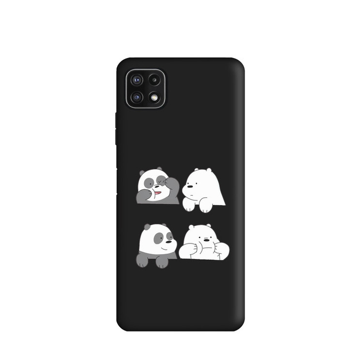 کاور طرح خرس کله فندقی کد u2741 مناسب برای گوشی موبایل سامسونگ Galaxy A22 5G