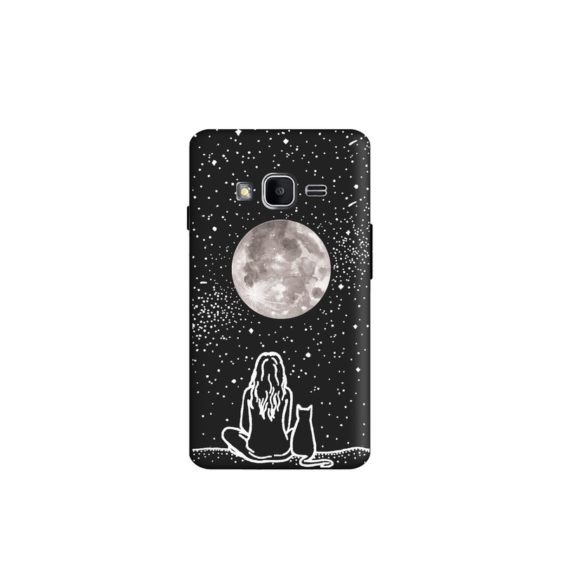کاور طرح دختر ماه گربه کد y3988 مناسب برای گوشی موبایل سامسونگ Galaxy j1miniprime / j106
