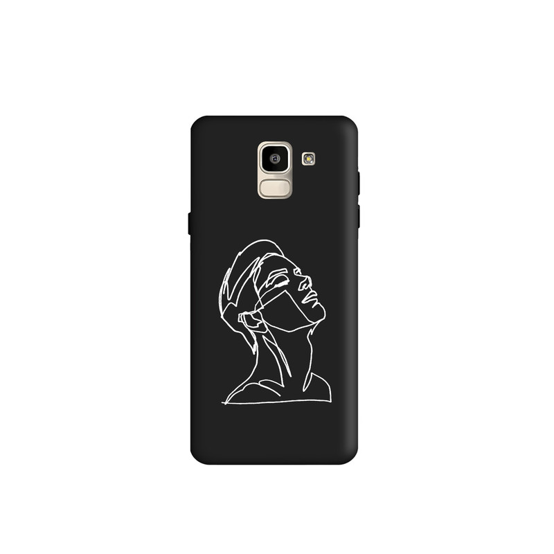 کاور طرح چهره مینیمال پسرانه کد y3463 مناسب برای گوشی موبایل سامسونگ Galaxy J6