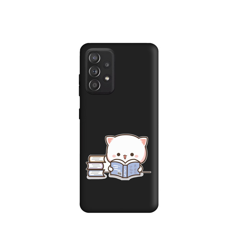 کاورطرح گربه وکتاب کد u5093 مناسب برای گوشی موبایل سامسونگ Galaxy A53