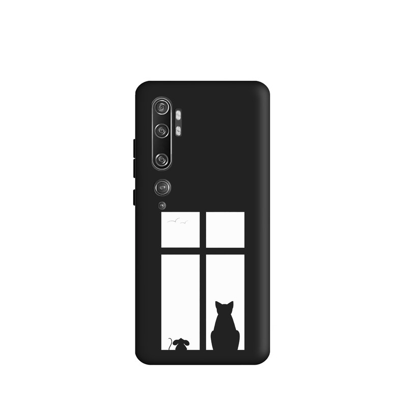 کاور طرح گربه مینیمال کد y7873 مناسب برای گوشی موبایل شیائومی Mi Note 10 / Mi Note 10 pro