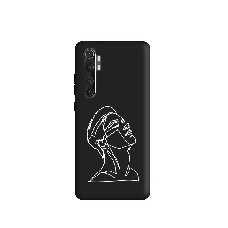 کاور طرح چهره مینیمال پسرانه کد y7913 مناسب برای گوشی موبایل شیائومی Mi Note 10 Lite