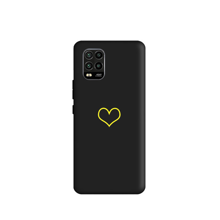کاور طرح قلب زرد کد y7556 مناسب برای گوشی موبایل شیائومی Mi 10 Lite