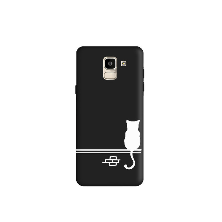 کاور طرح گربه مینیمال کد y6760 مناسب برای گوشی موبایل سامسونگ Galaxy A6 2018