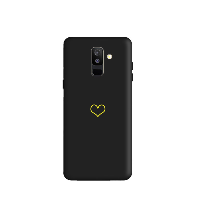 کاور طرح قلب زرد کد y675 مناسب برای گوشی موبایل سامسونگ Galaxy A6PLUS