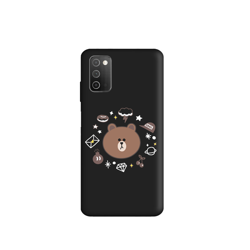 کاور طرح خرس لاین مینیمال کد s1857 مناسب برای گوشی موبایل سامسونگ Galaxy A03S