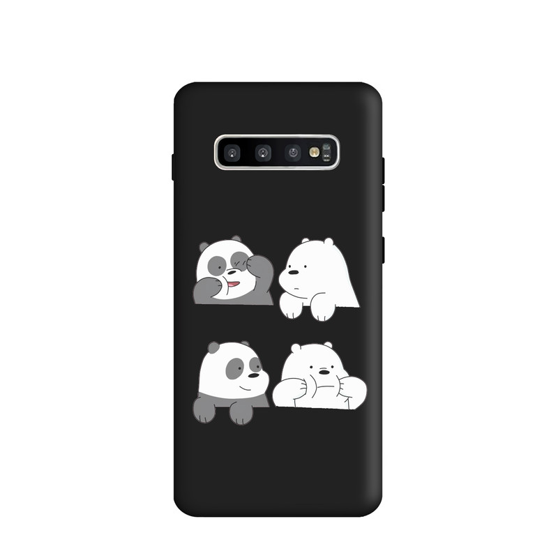 کاور طرح خرس کله فندقی کد y6106 مناسب برای گوشی موبایل سامسونگ Galaxy S10 Plus