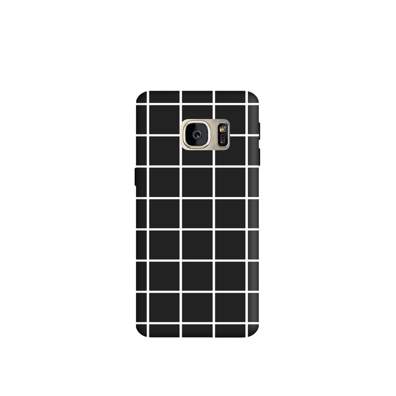 کاور قاب گارد طرح چهارخونه کد s8683 مناسب برای گوشی موبایل سامسونگ Galaxy S7 Edge