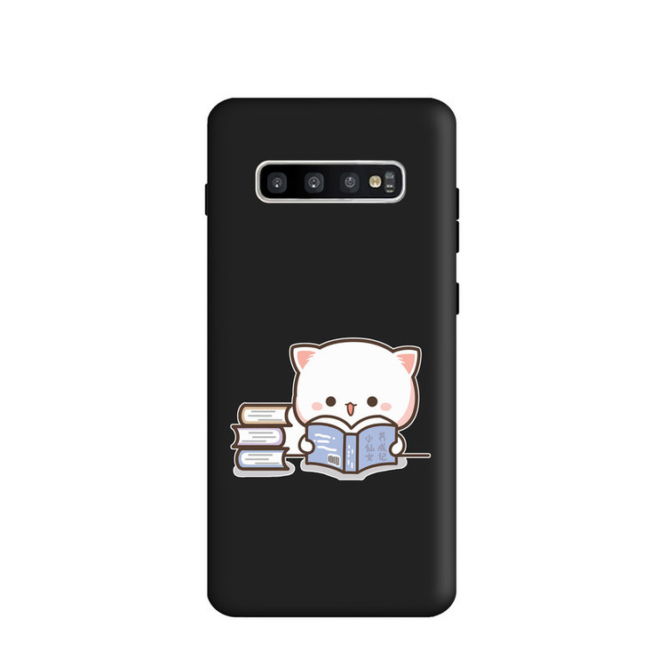 کاور طرح گربه و کتاب کد y6157 مناسب برای گوشی موبایل سامسونگ Galaxy S10 Plus