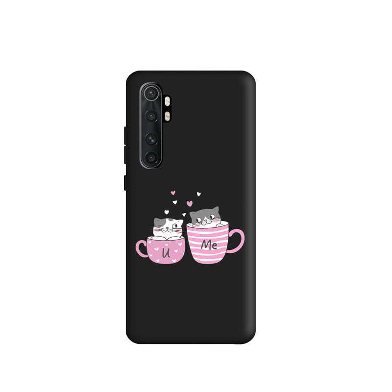 کاور قاب گارد طرح گربه فنجون کد s7091 مناسب برای گوشی موبایل شیائومی Mi Note 10 lite