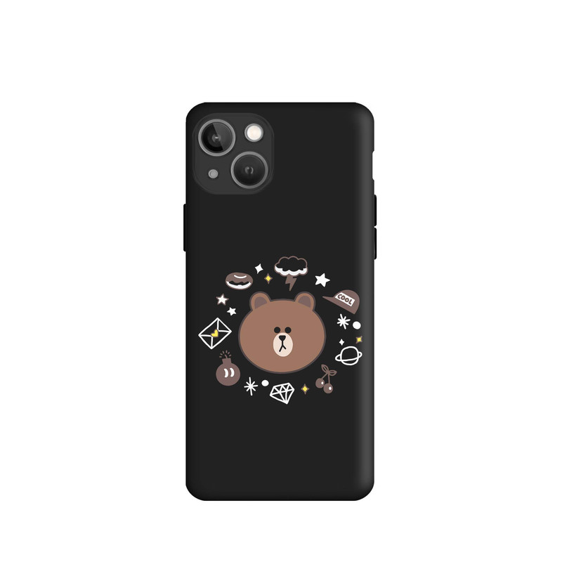 کاور طرح خرس لاین مینیمال کد s5837 مناسب برای گوشی موبایل اپل iphone 13 mini