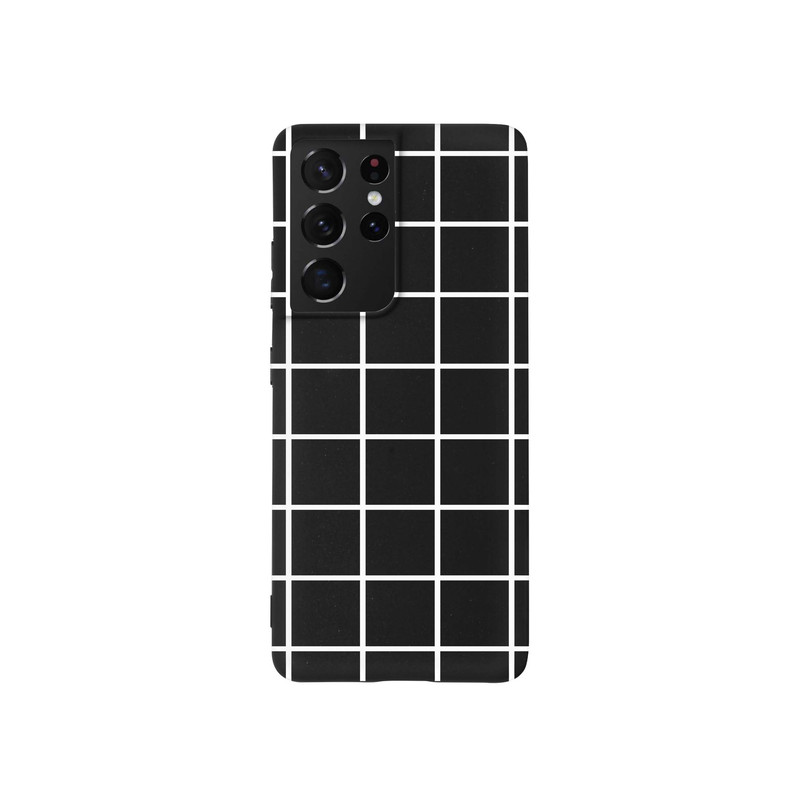 کاور قاب گارد طرح چهارخونه کد s8553 مناسب برای گوشی موبایل سامسونگ Galaxy S21 Ultra