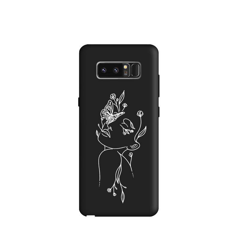 کاور طرح مینیمال دخترانه کد y4657 مناسب برای گوشی موبایل سامسونگ Galaxy Note 8