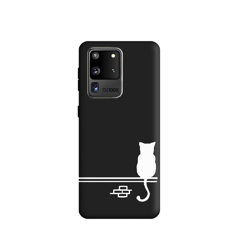 کاور طرح گربه مینیمال کد y6659 مناسب برای گوشی موبایل سامسونگ Galaxy S20 Ultra