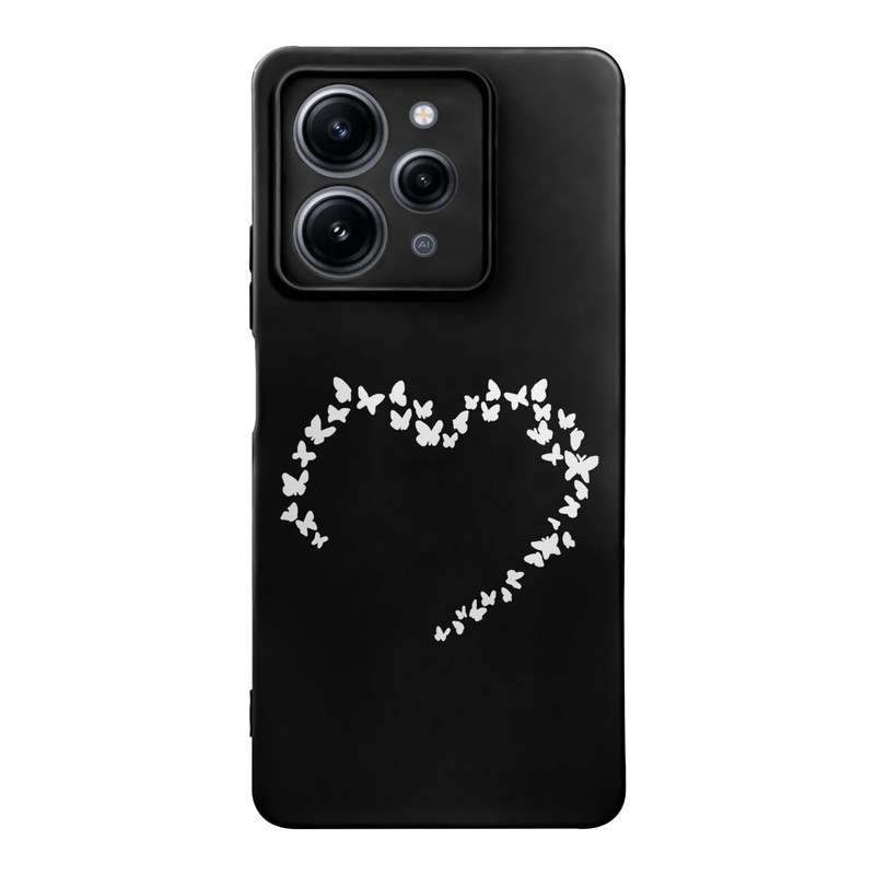 کاور قاب گارد طرح قلب پروانه ای کد s12269 مناسب برای گوشی موبایل شیائومی Redmi 12