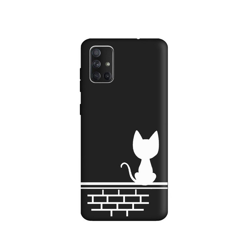 کاور طرح گربه مینیمال کد 854 مناسب برای گوشی موبایل سامسونگ Galaxy A71