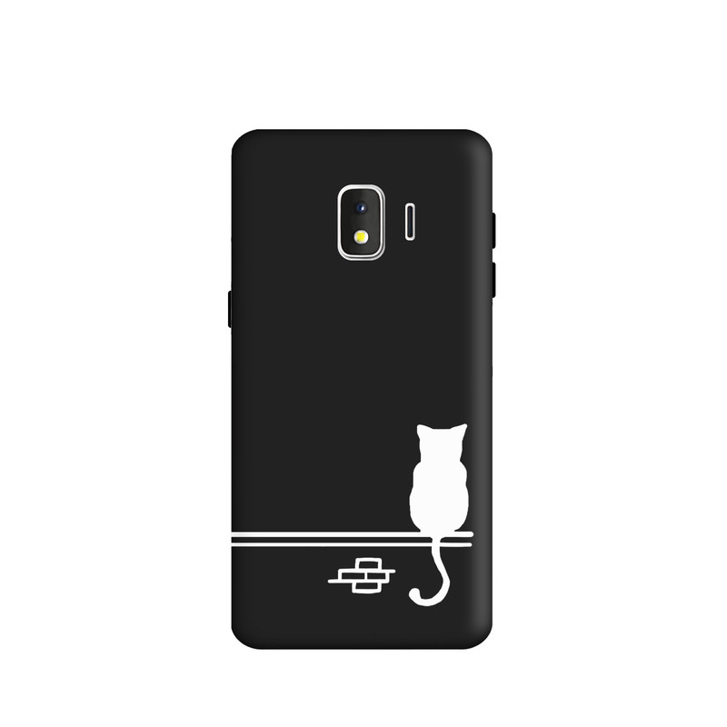 کاور طرح گربه مینیمال کد y20711 مناسب برای گوشی موبایل سامسونگ Galaxy j4