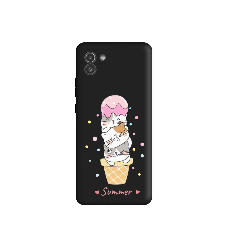 کاور قاب گارد طرح بستنی گربه ای کد s11551 مناسب برای گوشی موبایل سامسونگ Galaxy A03
