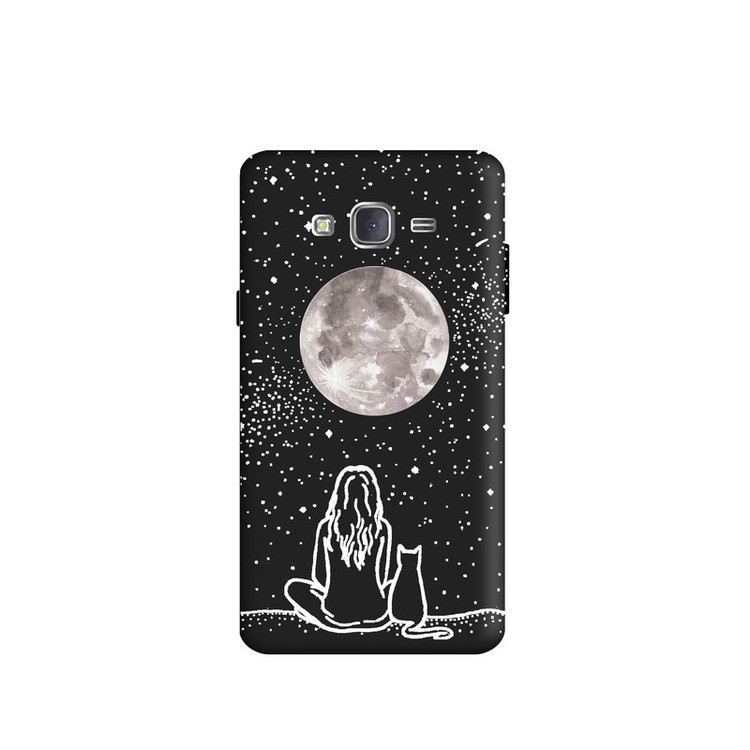 کاور طرح دختر ماه گربه کد y2264 مناسب برای گوشی موبایل سامسونگ Galaxy j2 2015 / j200