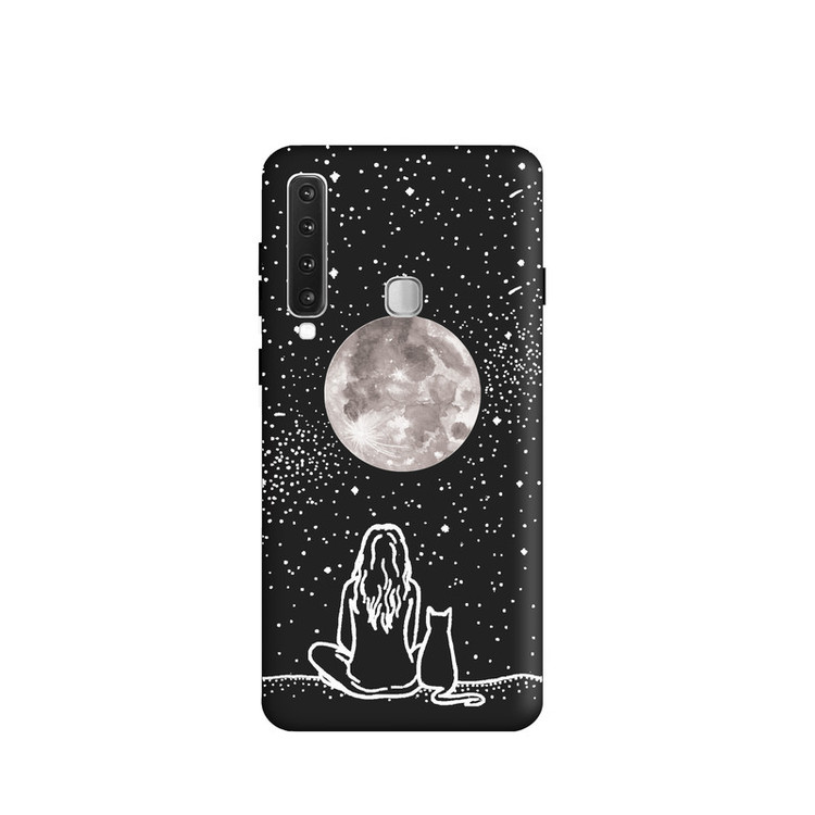 کاور طرح دختر ماه گربه کد y2163 مناسب برای گوشی موبایل سامسونگ Galaxy a9 2018 / a920