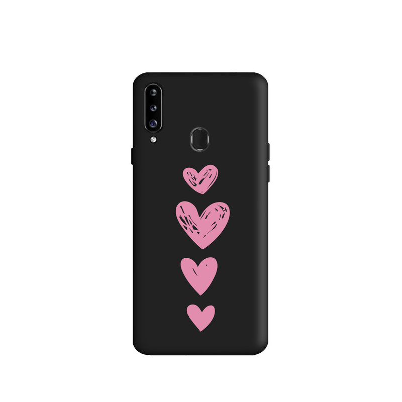 کاور طرح قلب صورتی کد s1825 مناسب برای گوشی موبایل سامسونگ Galaxy A20s