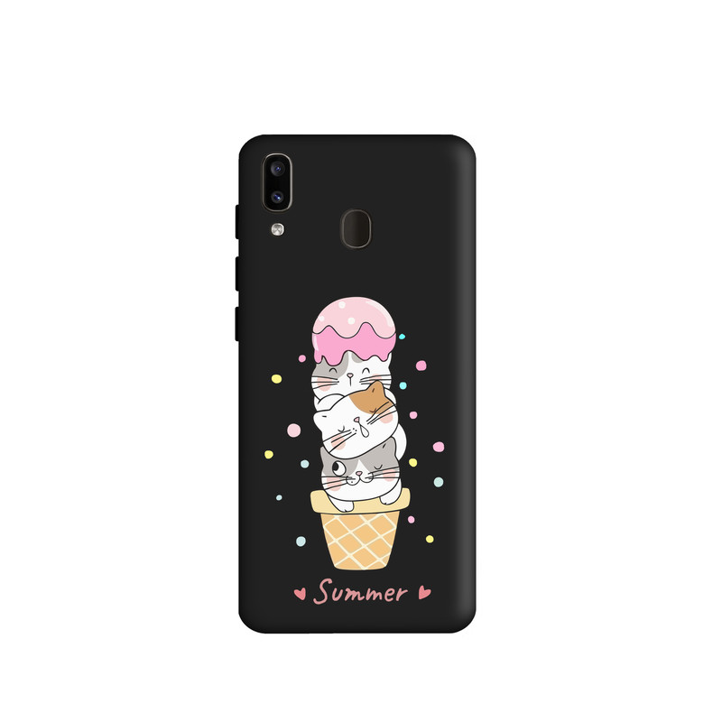 کاور طرح بستنی گربه ای کد s668 مناسب برای گوشی موبایل سامسونگ Galaxy M20