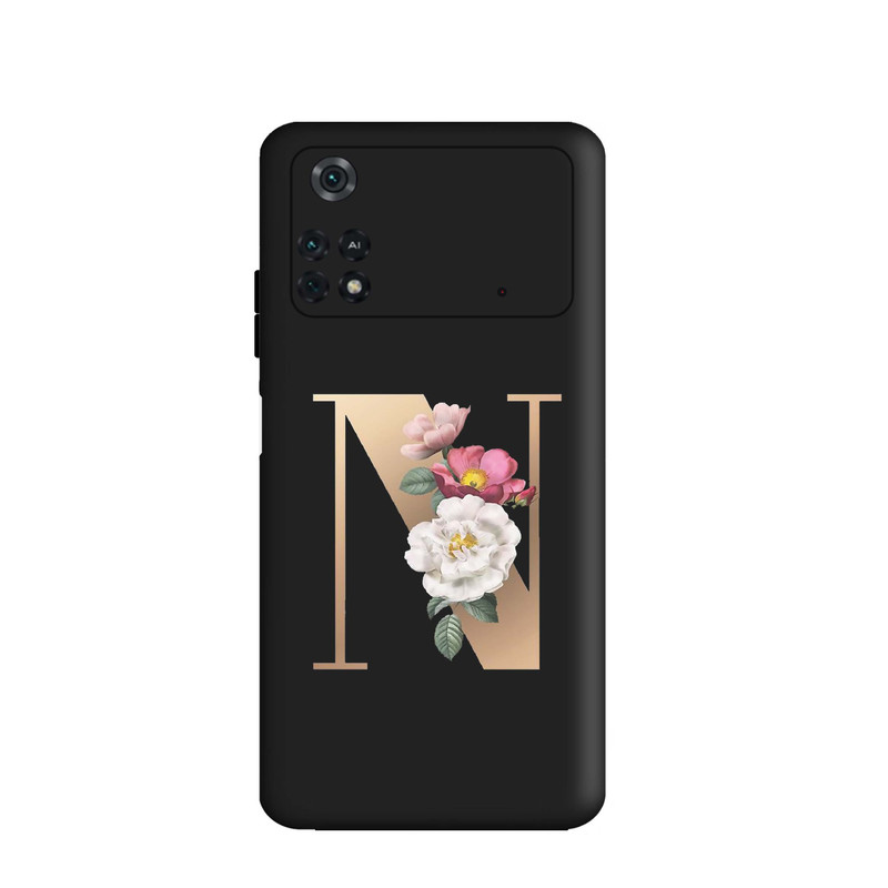 کاور قاب گارد طرح حرف N کد s6808 مناسب برای گوشی موبایل شیائومی Poco M4 Pro 4G