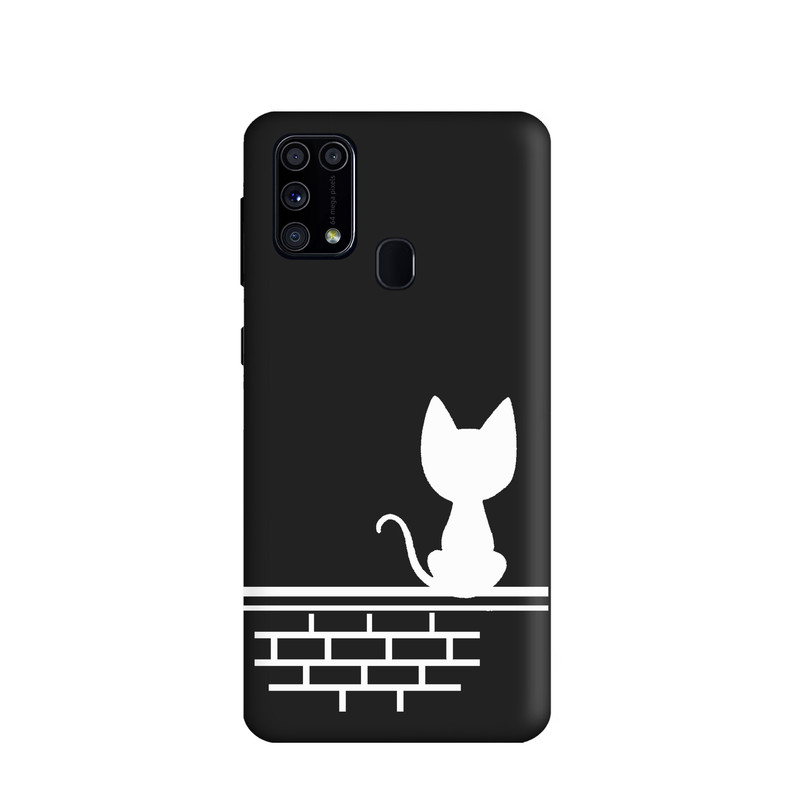کاور طرح گربه مینیمال کد y3828 مناسب برای گوشی موبایل سامسونگ Galaxy M31