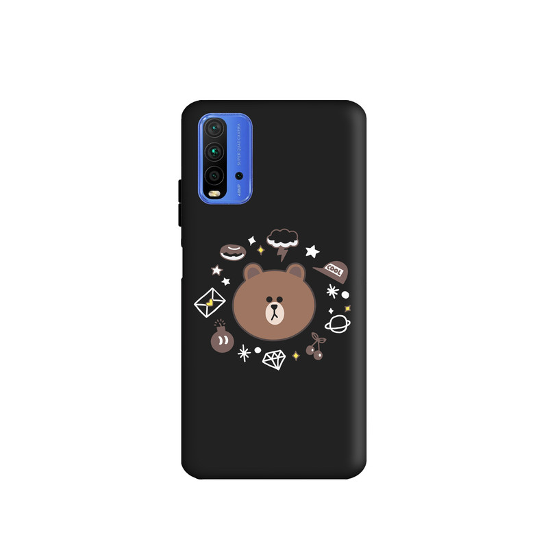 کاور طرح خرس لاین مینیمال کد s2825 مناسب برای گوشی موبایل شیائومی Redmi 9T