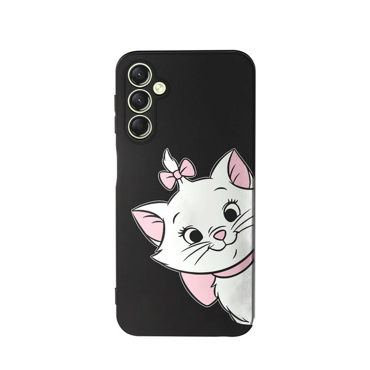 کاور طرح گربه سفید صورتی کد s4097 مناسب برای گوشی موبایل سامسونگ Galaxy A34