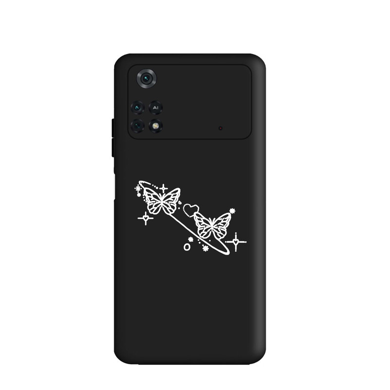 کاور قاب گارد طرح پروانه ای کد s8832 مناسب برای گوشی موبایل شیائومی Poco M4 Pro 4G